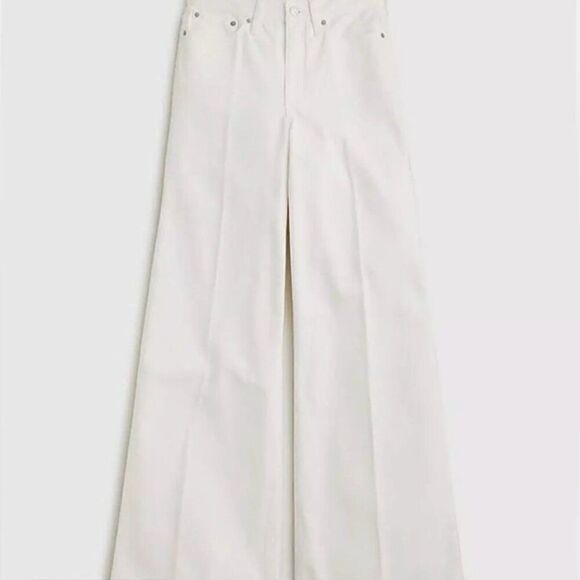 J. Crew Tall high-rise superwide-leg jean in white size 26T NWT - Picture 7 of 13